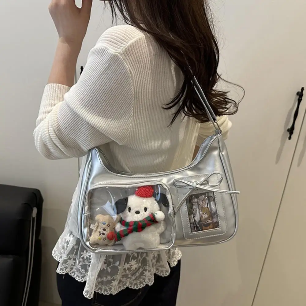 Borsa a tracolla Harajuku da donna borsa Ita trasparente coreana borsa a tracolla da scuola borsa da donna in stile preppy di design giapponese femminile