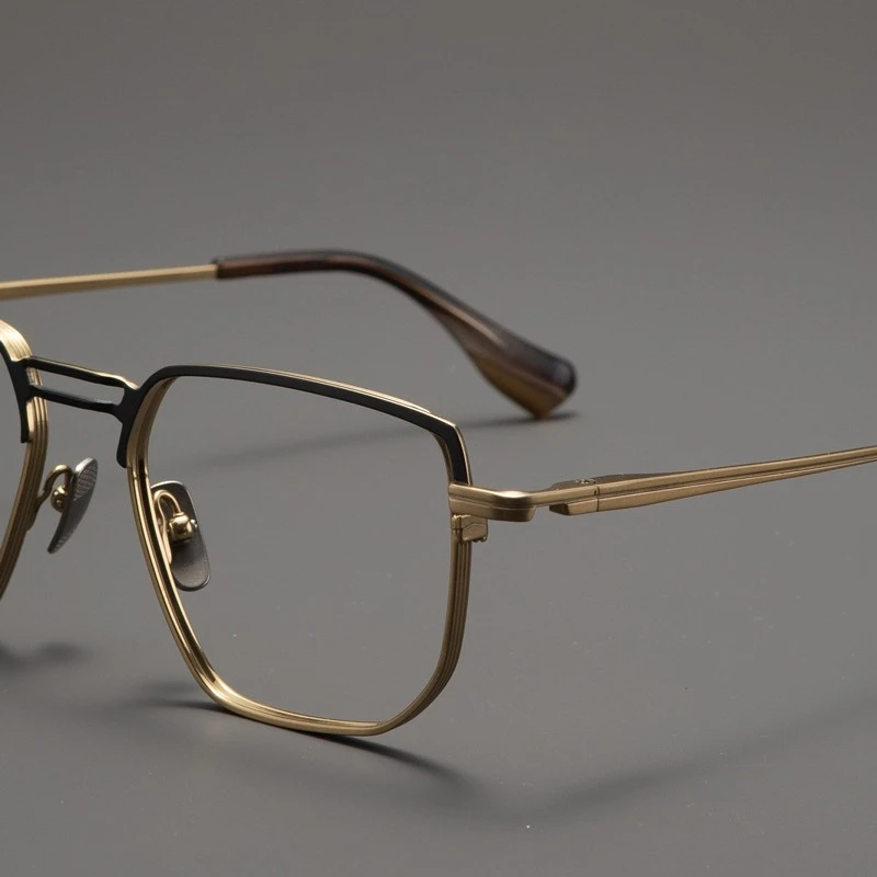 

Новое поступление, большие оправы для очков с двойным лучом по рецепту, мужские сверхлегкие титановые оправы для близорукости, мужские компьютерные очки для чтения, бизнес