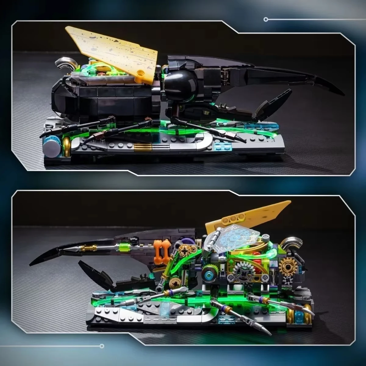 862pcs 새로운 기술 기계 곤충 빌딩 블록 벽돌 모델 세트 동물 세계 조립 장난감 소년 어린이 크리스마스 선물