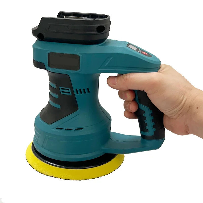 Compatible con batería Milwaukee de 18V para Makita/Dewalt, pantalla Digital, pulidor de coche de velocidad ajustable y máquina amoladora de superficies