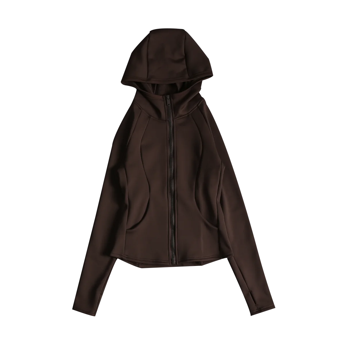 سترة مخملية رفيعة ودافئة للنساء بياقة واقفة وسترة رياضية بغطاء للرأس ملابس يوجا للجري واللياقة البدنية