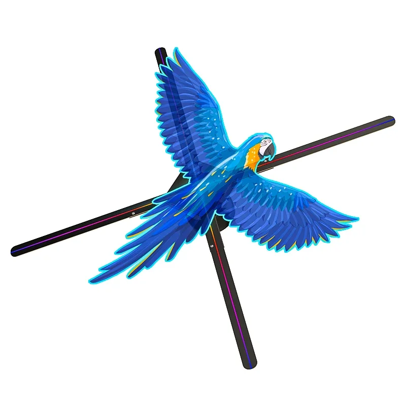 

3D светодиодный вентилятор, большой размер, четыре лопасти, 3D-голографический дисплей, новый рекламный продукт, вращающийся светодиодный вентилятор 100 см