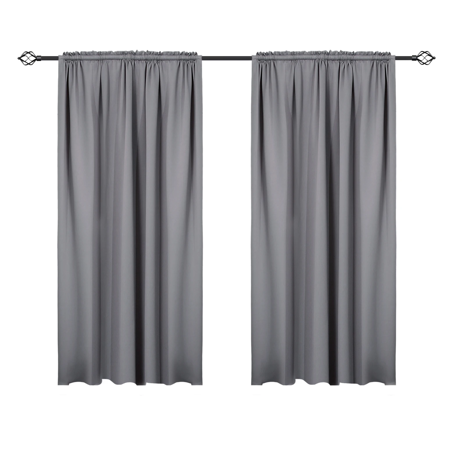 WOLTU Set di 2 Tende Oscuranti Opache con Nastro Arricciato, Decorazione Pesante Opaca per Soggiorno, Camera da Letto, Finestra della Cucina