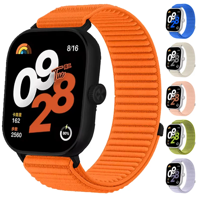 حزام نايلون لـ Xiaomi Mi Band 8 Pro/9 Pro سوار معصم بديل مرن رياضي لساعة Redmi 5 4 ملحقات