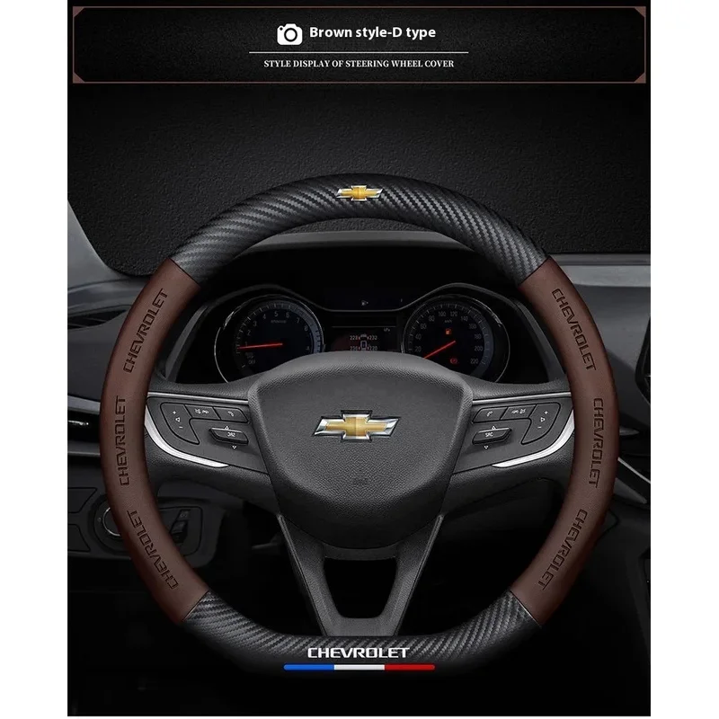 Car Steering Wheel Cover For Chevrolet Aveo Bolt Onix Cruze Spark Cavalier Colorado Lacetti Trailblazer Silverado Tahoe Traverse