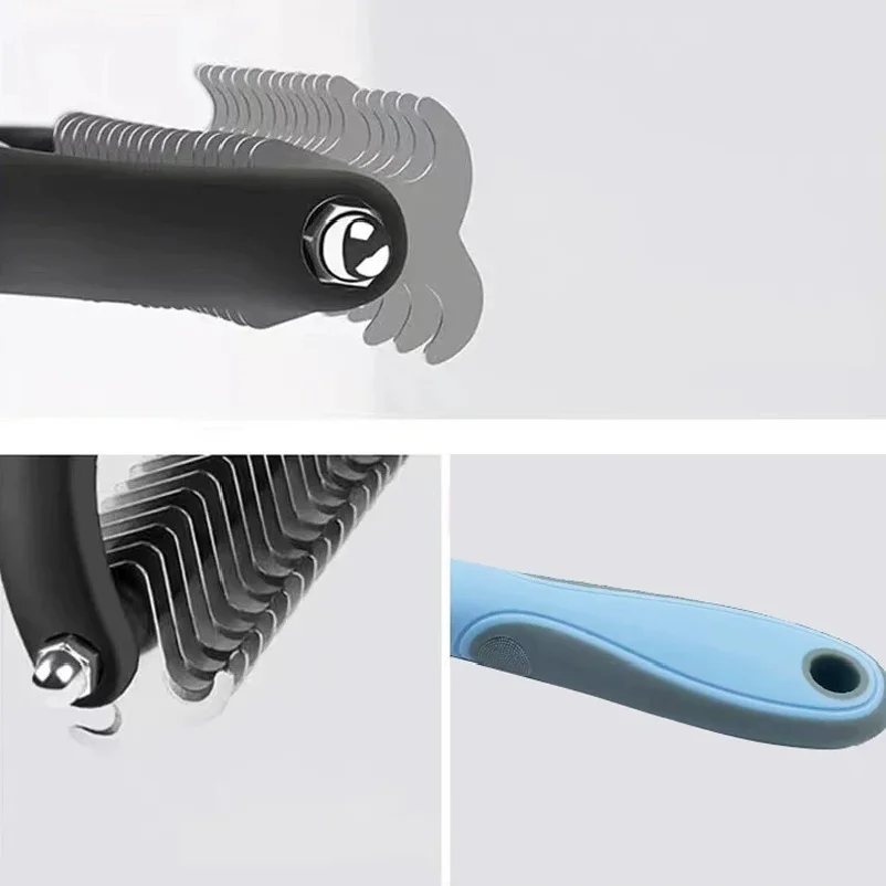 Professional Pet Deshedding Brush Dog Cat Grooming Tool Hair Fur Remover Undercoat Knot Cutter Comb for Puppy Shedding Supplies - view 5
