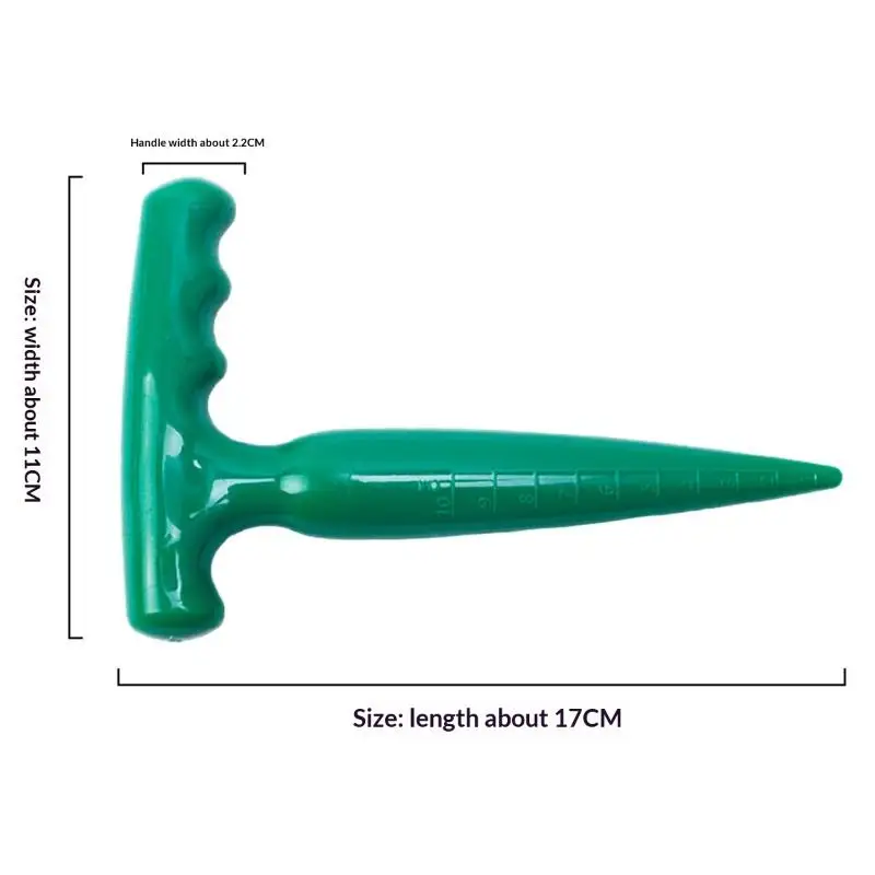 2PC For Gardening plastic  Handheld Clear Scale Garden Hole Puncher Lightweight Digging Planting Tool Seed Sowing Hole Dispenser
