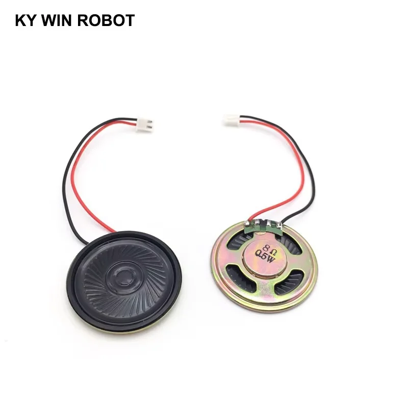 

2pcs New Ultra-thin speaker 8 ohms 0.5 watt 0.5W 8R speaker Diameter 40MM 4CM thickness 5MM with PH2.54 terminal wire length 10C