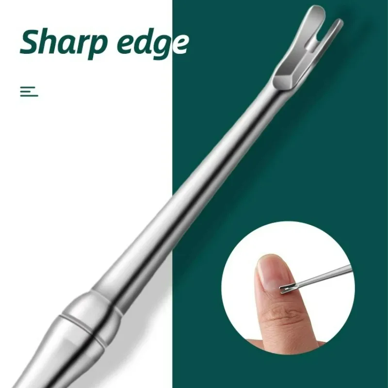 Nagelpflegeset aus Edelstahl |   Peeling-Clipper und Gabel für abgestorbene Haut |   Professionelles Maniküre-Werkzeug mit Nagelkantenschaufel