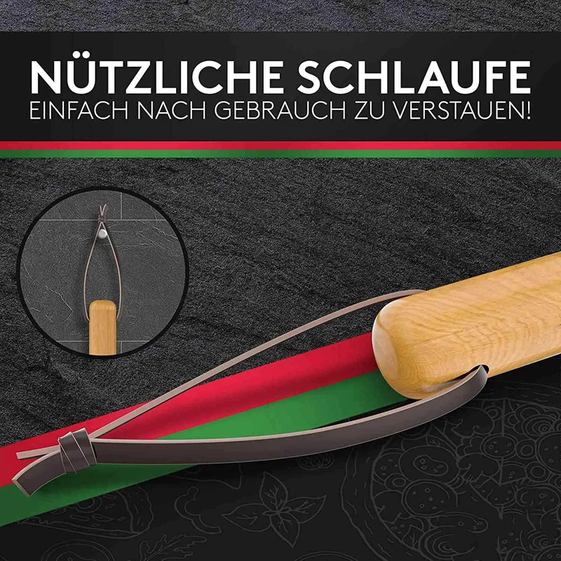 Pusher per Pizza, buccia per Pizza in alluminio inossidabile (90Cm) -filo pratico e solido, sollevatore per Pizza con bordi arrotondati