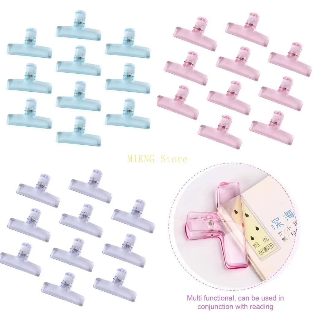 10 個の透明アクリルペーパークリップ 75 ミリメートルペーパークランプファイルペーパークリップバッグベストセール