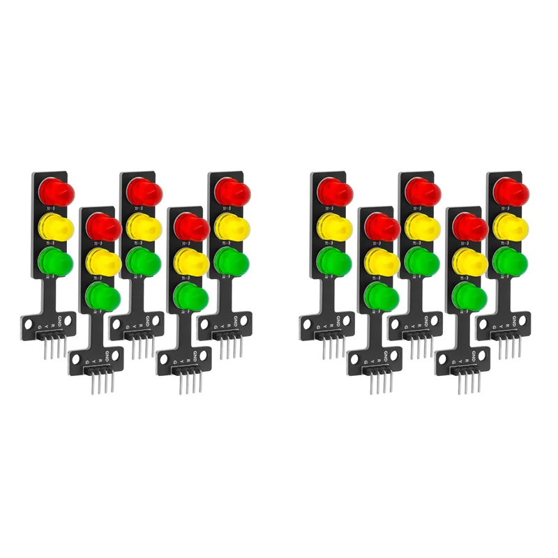 Moduł sygnalizacji świetlnej LED ABZZ-10X Kreatywny DIY Mini sygnalizacja świetlna 3.3-5V kompatybilny z Arduino