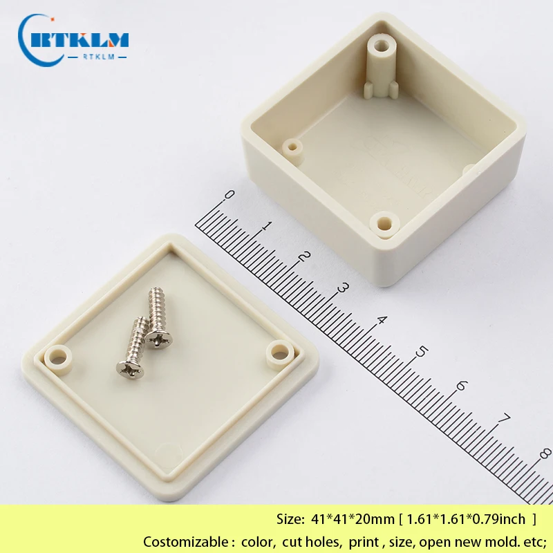 DIY Electronic Project Box Plastic Circuit Board Enclosure PCB Design Housing ABS Junction Box Instrument Case 41*41*20mm