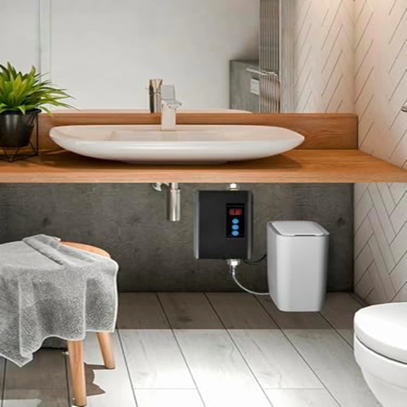 タンクレス電動ウォーターヒーター,3000W,110V,リモコン付き,デジタルディスプレイ,耐久性のあるプラグ