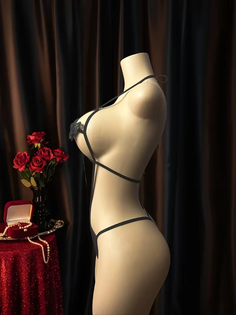 Super Hot Sexy Bodysuit Butterfly Open Bra Woman Lingerie For Sex Open Crotch Vulgar Porn Underwear Erotic Outfit Babydoll Dress - view 4