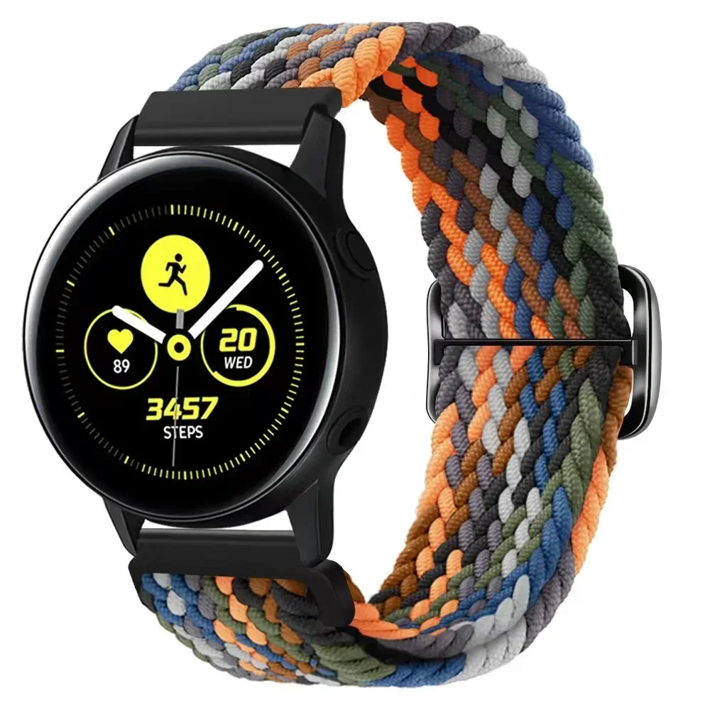 22 مللي متر 20 مللي متر النايلون حلقة حزام لهواوي ساعة 5 4 3Pro GT2 3 4 46 مللي متر 42 مطاطا مضفر سوار لهواوي ساعة GT5 برو 46 مللي متر GT2E