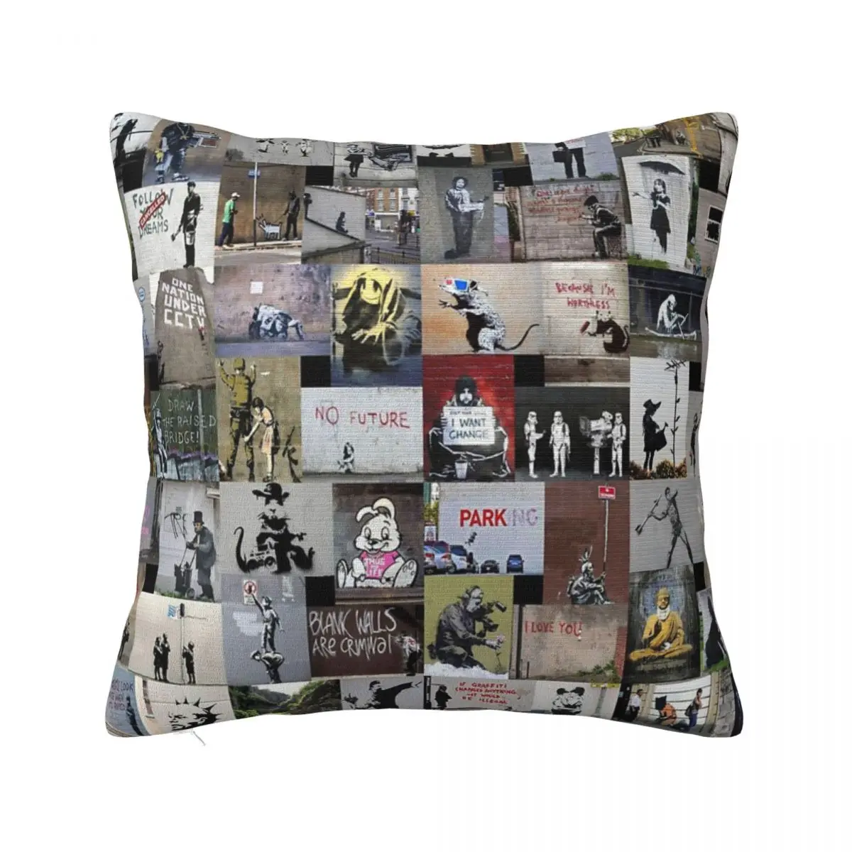 Banksy 1 Pillow Case Pillowcase 40X40 Decoration For Bedroom Pillow Case Pillow Cover