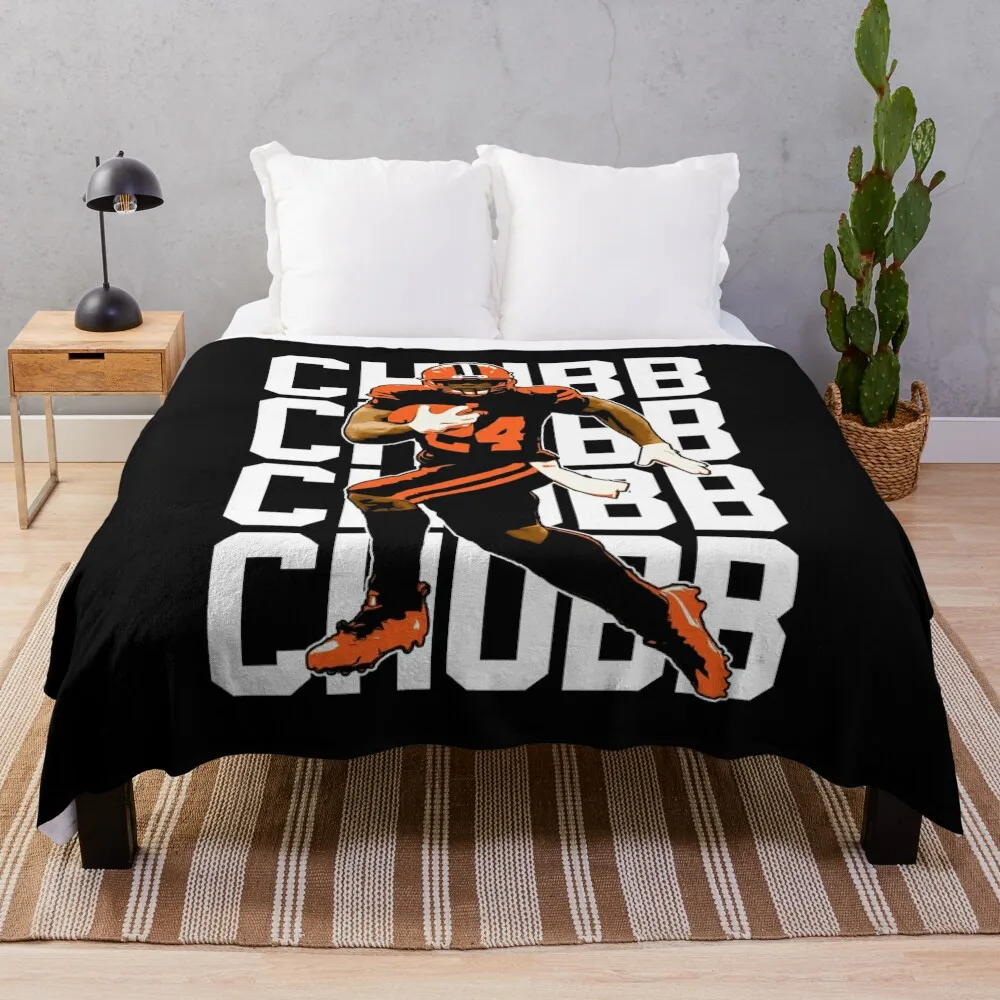 Nick Chubb Throw Blanket Summer Nap Custom Blankets