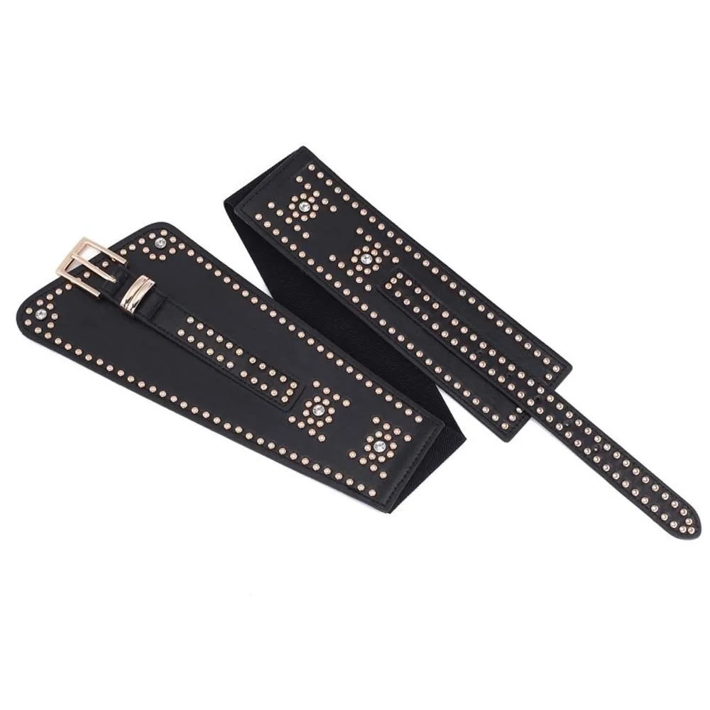 adjustable-rivet-wide-waistbands-punk-style-personalized-design-y2k-cool-girls-belt-american-style-solid-color