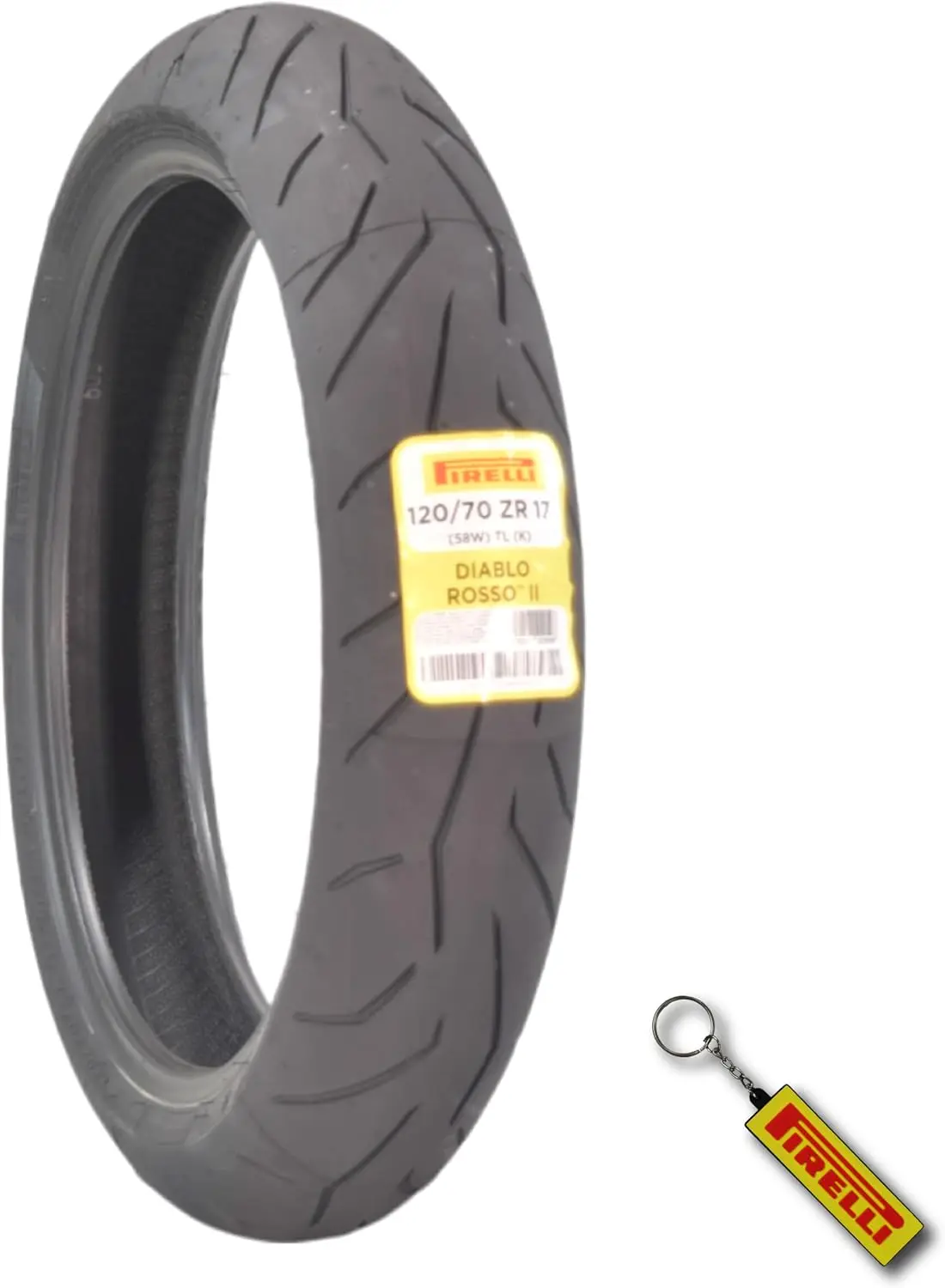 Diablo Rosso II 120/70 ZR 17 M/C (58W) TL (K) Front Motorcycle Tire - High Performance, Durable, and Reliable: Sport Performance