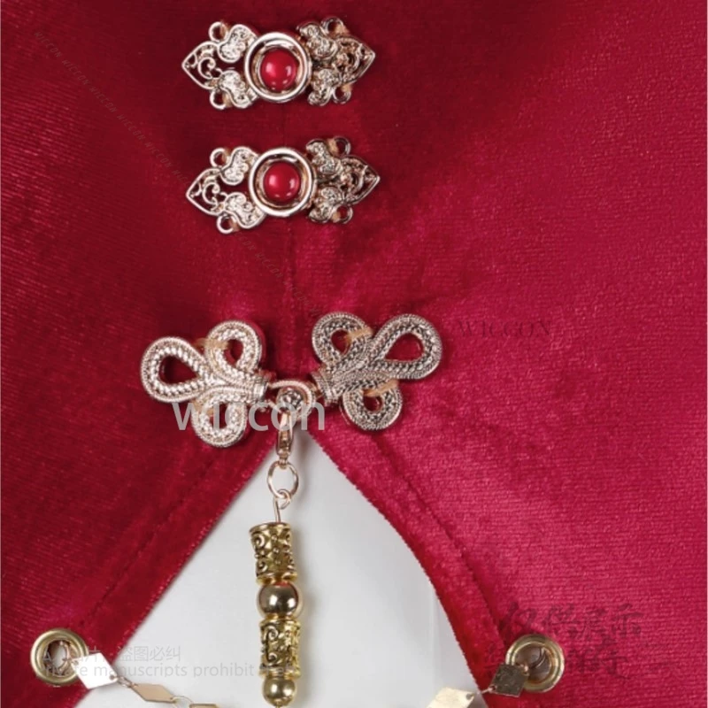 Anime Game Naraka: Cosplay Bladepoint Cos Justina Gu Costume Uniform Chinese Style Dress Full Set Hallowen Party Play Role 2XL