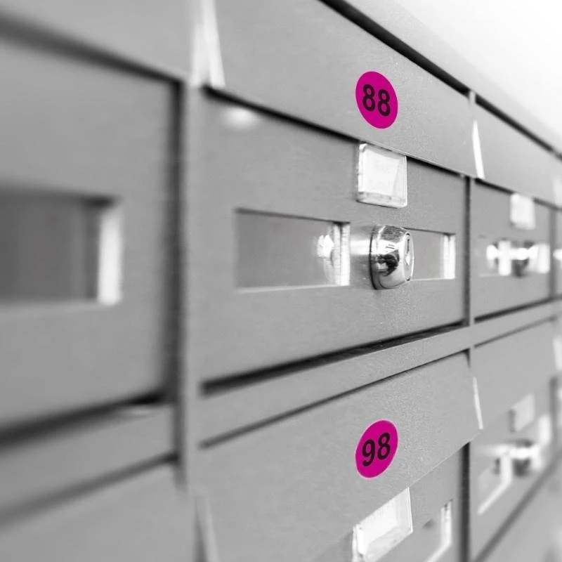 Etichette classificazione adesive numerate a colori per armadietti per ufficio migliore vendita