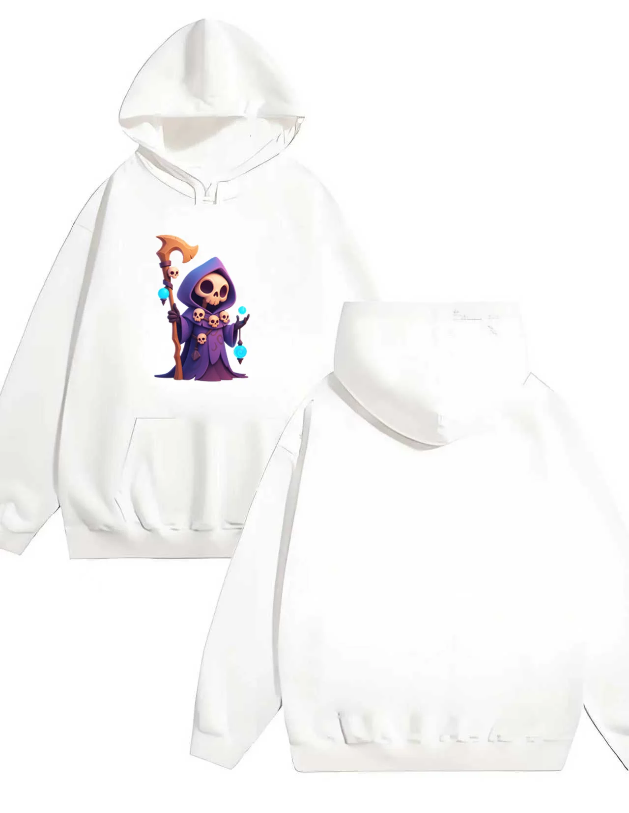 

Новая мужская и женская модная свободная толстовка с капюшоном объемом 330 г. с принтами в стиле Хэллоуина.