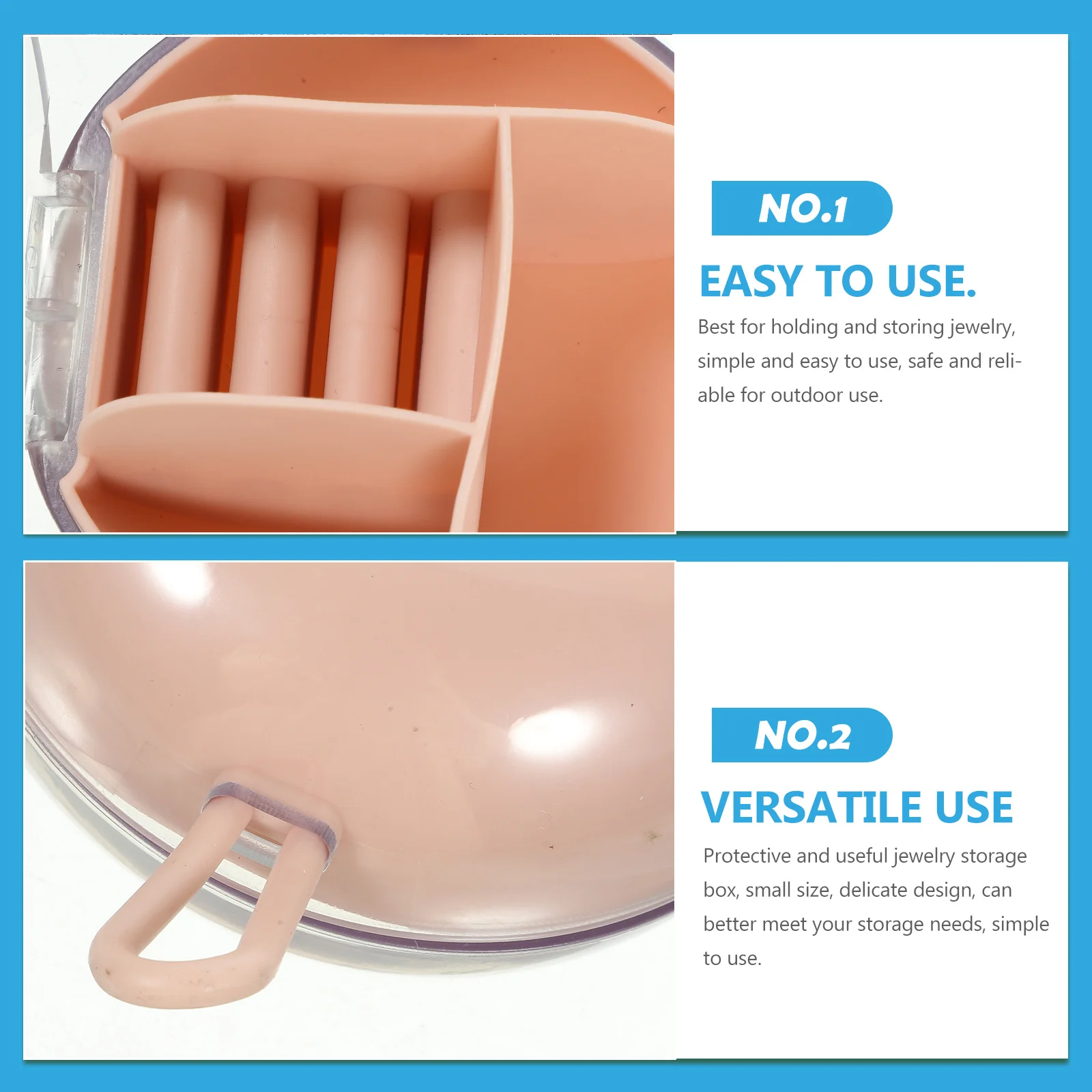 Travel Jewelry Case Small Organizer Earrings Rings Necklaces Storage Box Safe Reliable Elegant Design Small Jewelry Case