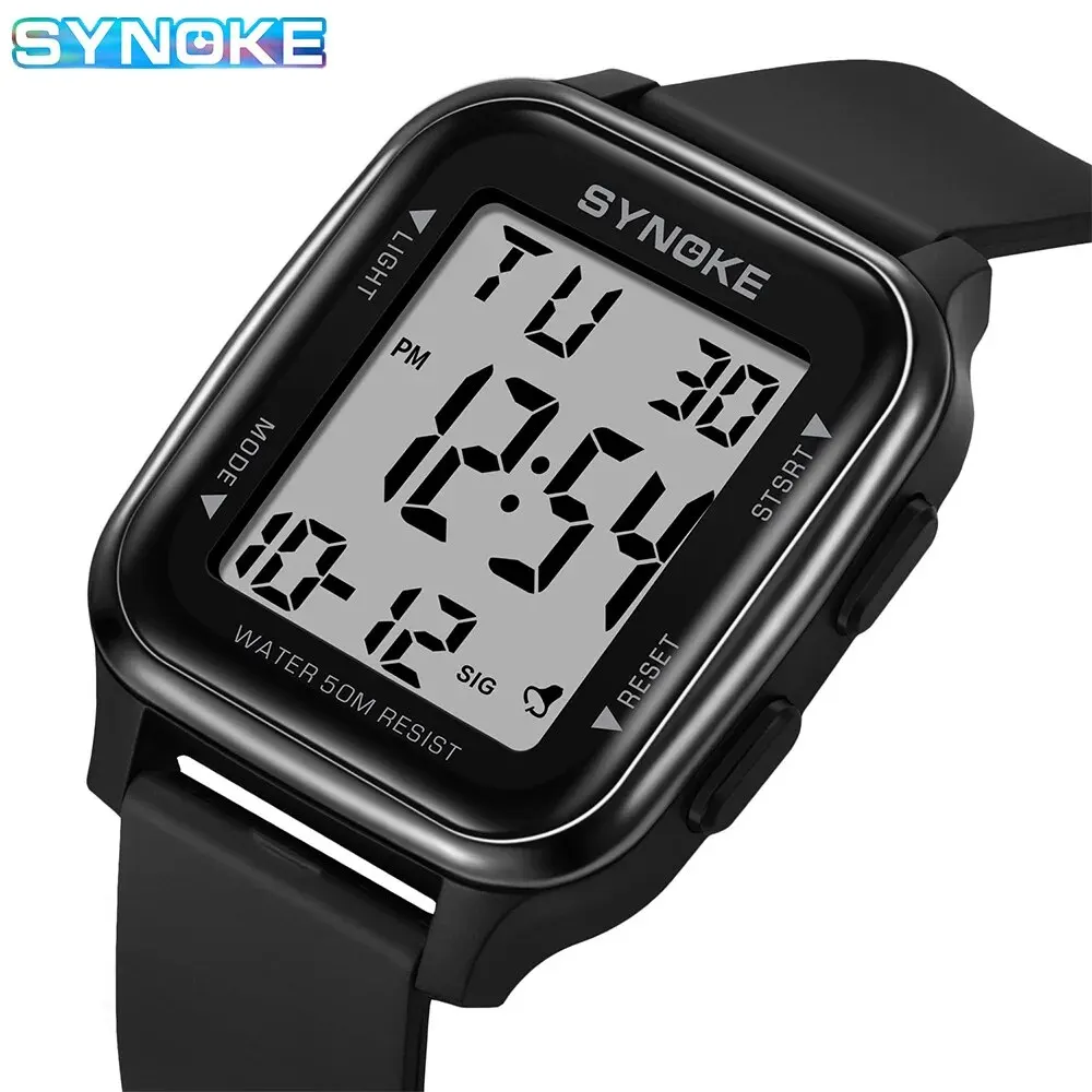 SYNOKE Outdoor Military Digital Watch New For Men Fashion Retro Men Watch Sports Waterproof Men Watch Multifunctional Luminous