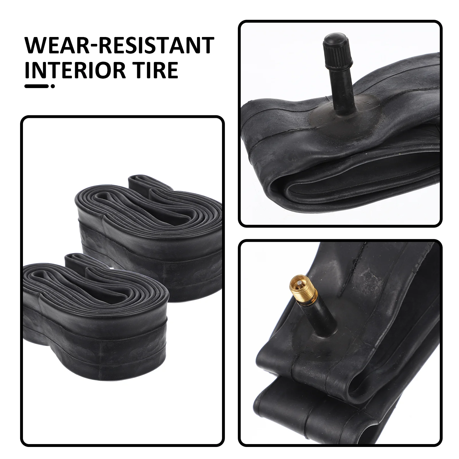 

2Pcs Shockproof Bicycle Inner Tube Professional Cycling Replacement Tube for 27. Bike Convenience Practical Inner Tire