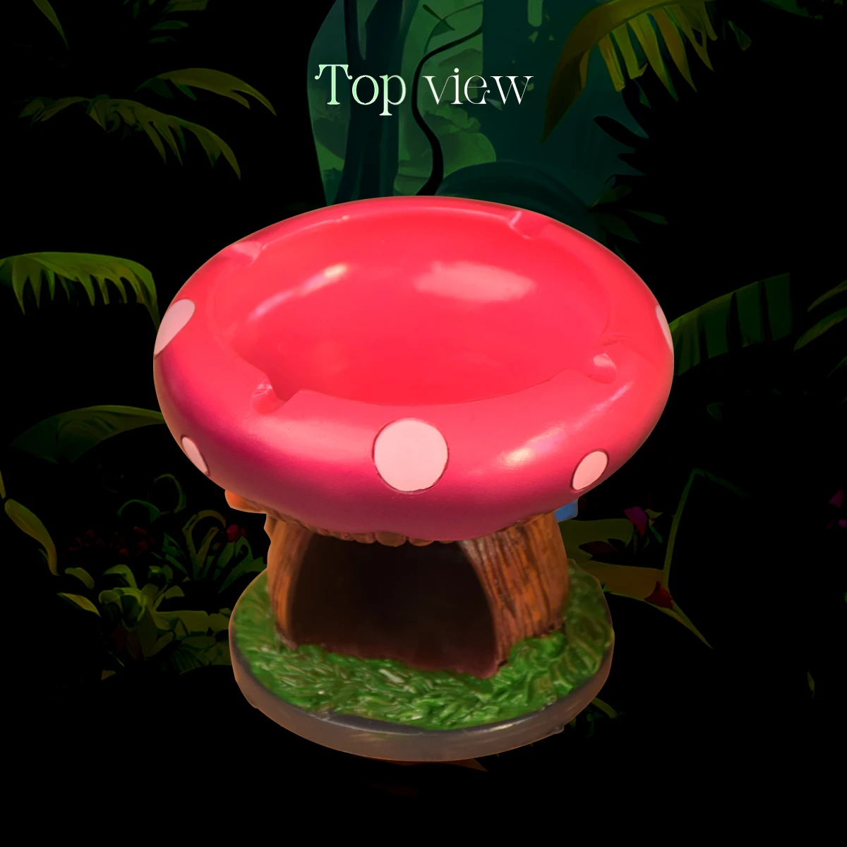 1pc  Resin Material    Magic Mushroom 13.3cm/5.24inch  Wide Storage Box and Ashtray