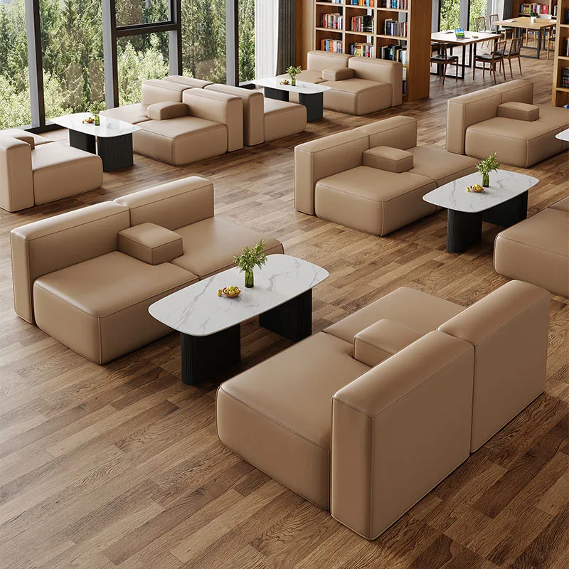 YJQ library leisure card seat sofa training institution waiting area reception sofa