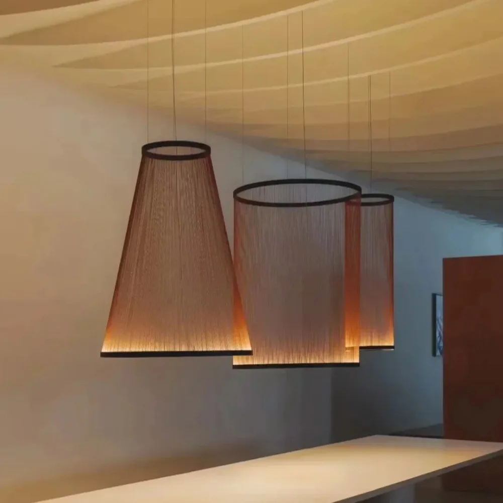 

Nordic Art Tassel Pendant Light Round Chandelier for Dining Room Living Room Villa Hotel Loft Staircase LED Decor Home Lighting