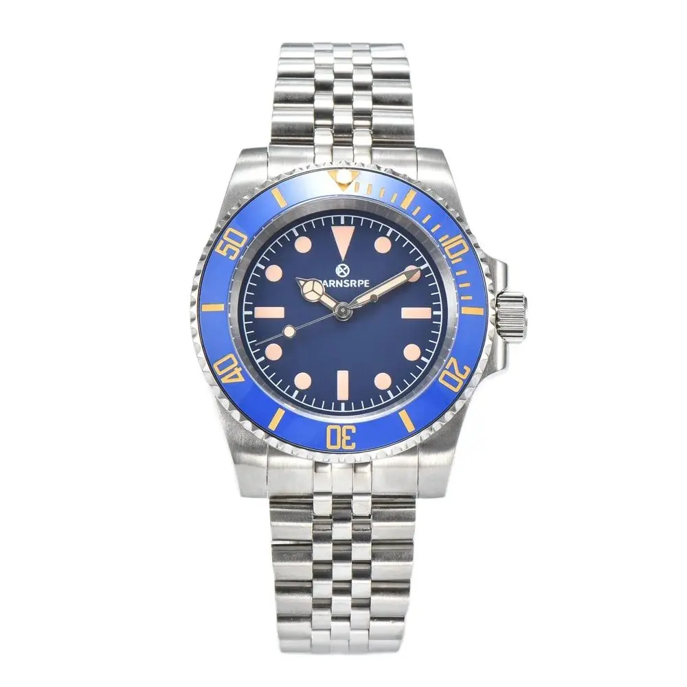 

PARNSRPE 40MM NH35 20bar Men's automatic diving watch Bracelet 3.8 Crown sapphire crystal Luminous pointer