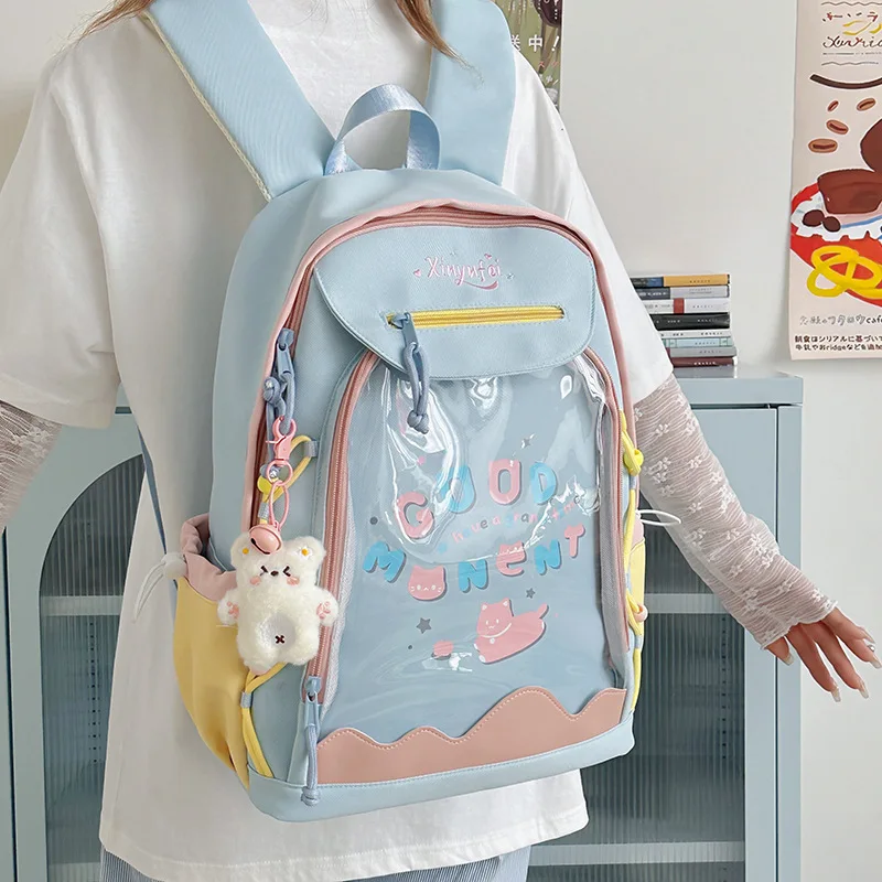 Trendy Cute Cartoon Student Backpack Classic Large Capacity Teenager Girls School Bags Fashion Casual College Backpack Mochila