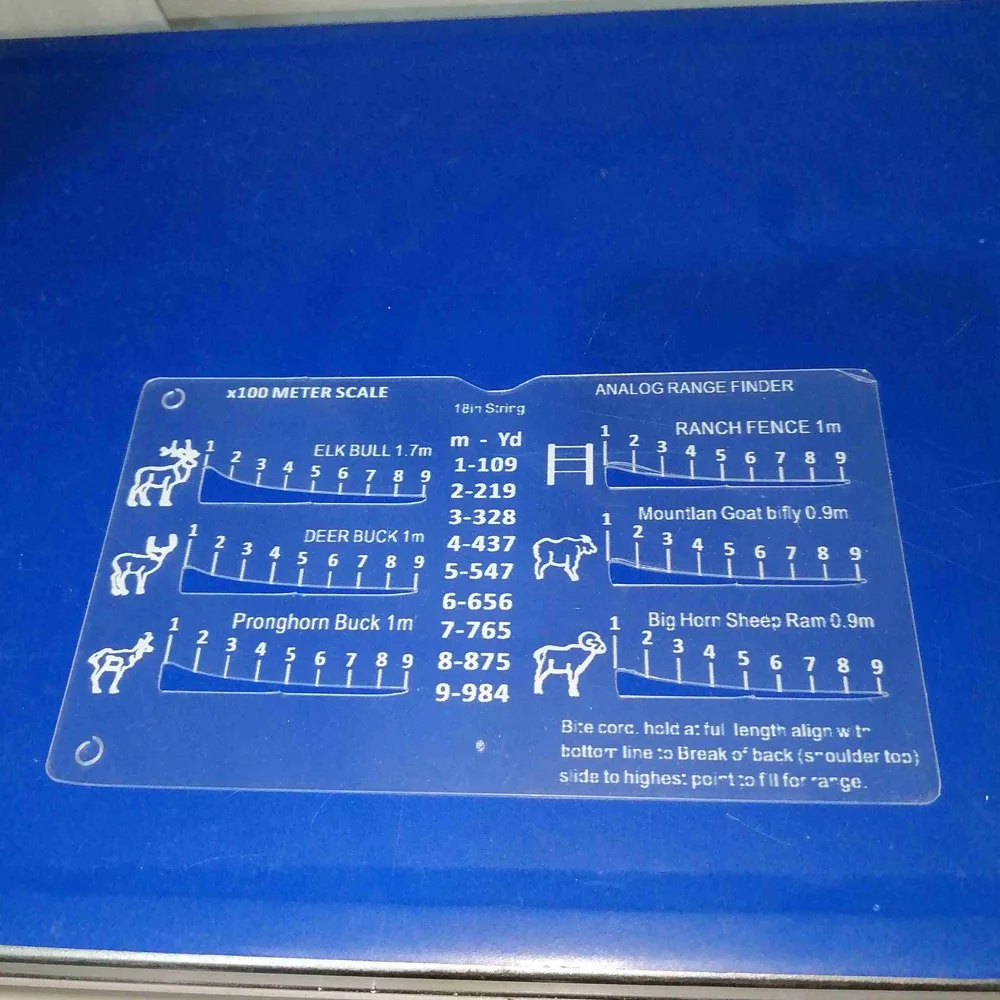 Acrylic Range Finder Card Square Hunting Ruler Coordinate Grid Reader Outdoor Auxiliary Ruler Auxiliary Rangefinder