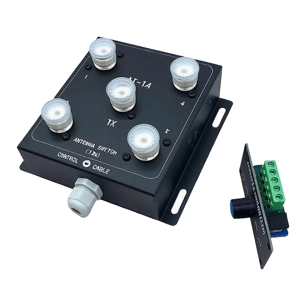 4 Way For Coaxial Remote For Antenna Switch 1.8-60MHz 500W SO-239 Connector For Amateur Radio Station High Power Signal Control