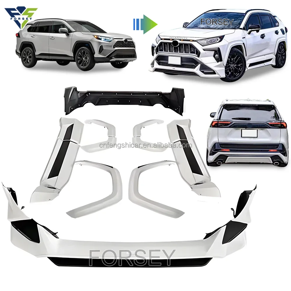 

Upgrade T-RD body kit front and rear bumper body kit for 2019+RAV4