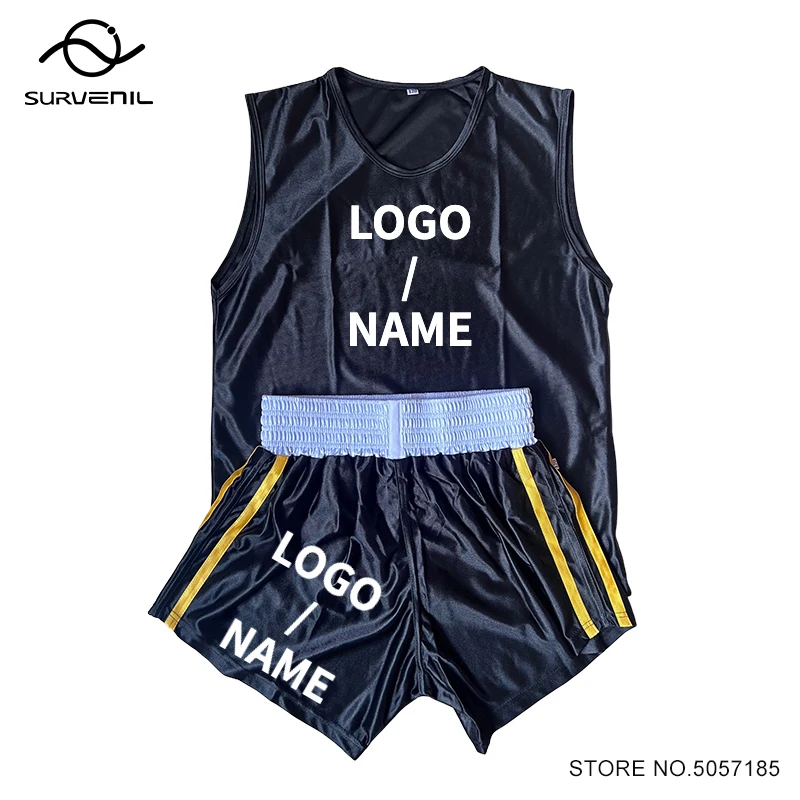 

Шорты для тайского бокса, боксерские шорты на заказ, комплект рубашек для мужчин, женщин и детей, персонализированная униформа Санды, ушу, штаны для боевых искусств, кикбоксинга