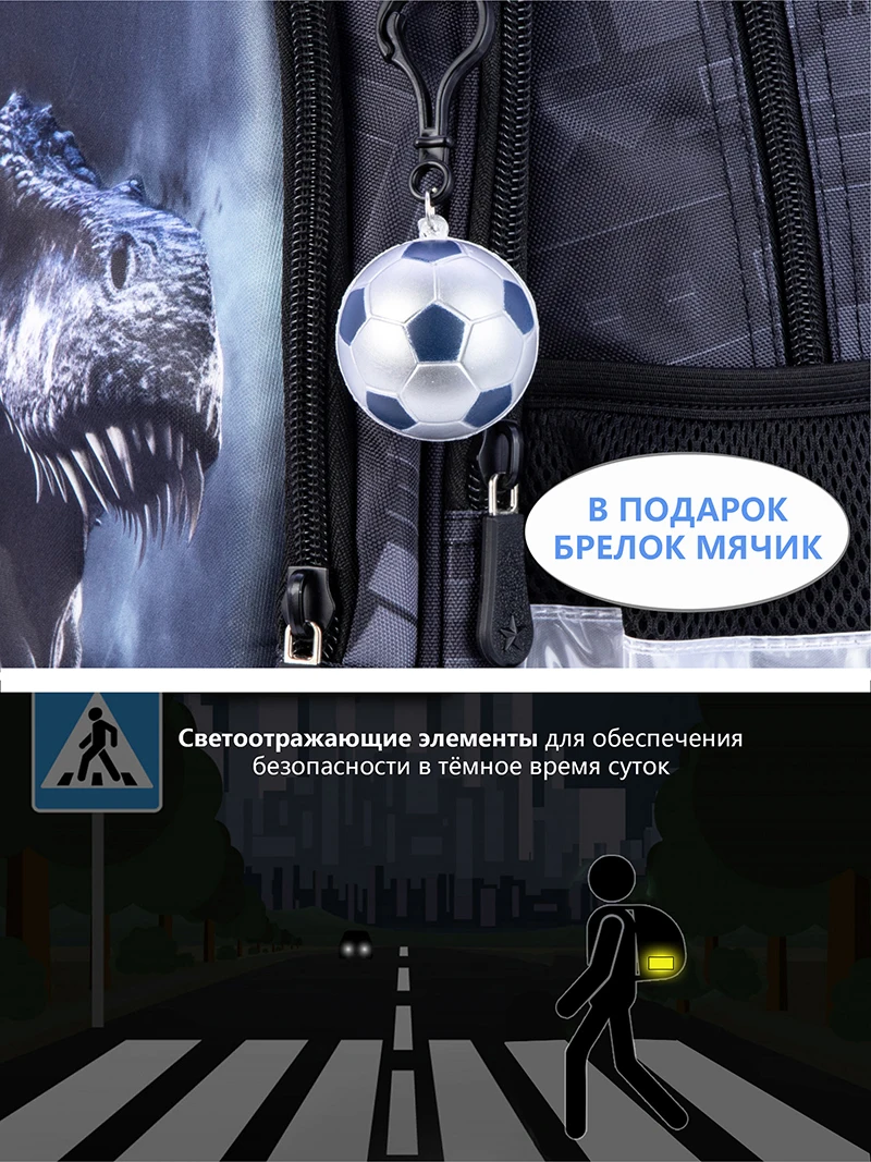 New 3D Orthopedic Backpack for School Top Quality Boy Dinosaur Bag Primary Grade 1-3 Student Bookbag Mochila Masculina