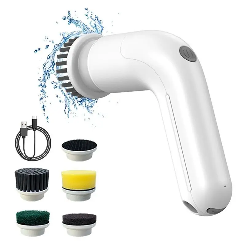 

ABMO Electric Rotary Floor Scrubber, Cordless Electric Shower Floor Scrubber Handheld Cleaning Brush For Floors, Kitchen Durable