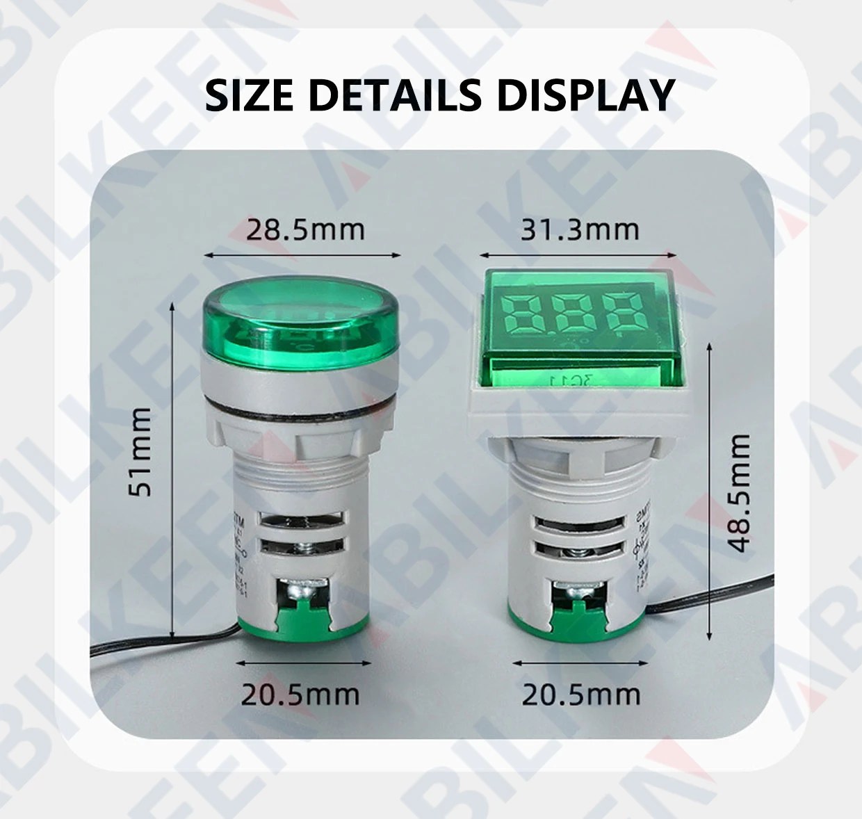 ABILKEEN AD16-22 LED Digital Display Thermometer -25℃~150℃ Measuring Temperature LED Thermometer AC50~380V Indicator Light