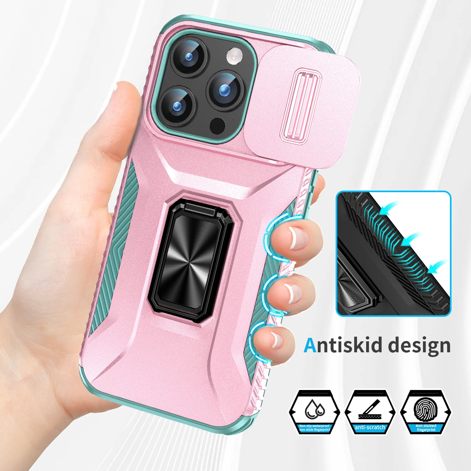 Shockproof Armor Phone Case For Apple iPhone XR X 15 14 11 Pro max 13 12 mini Plus Slide Push Window Lens Protection Back Cover