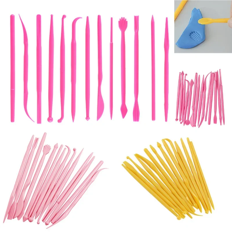 

14pcs/set Clay Sculpture Pottery Tools Ceramic Dot Plastic Tools Drill Pen Polymer Clay Ceramic Safe DIY Tools Craft Supplies