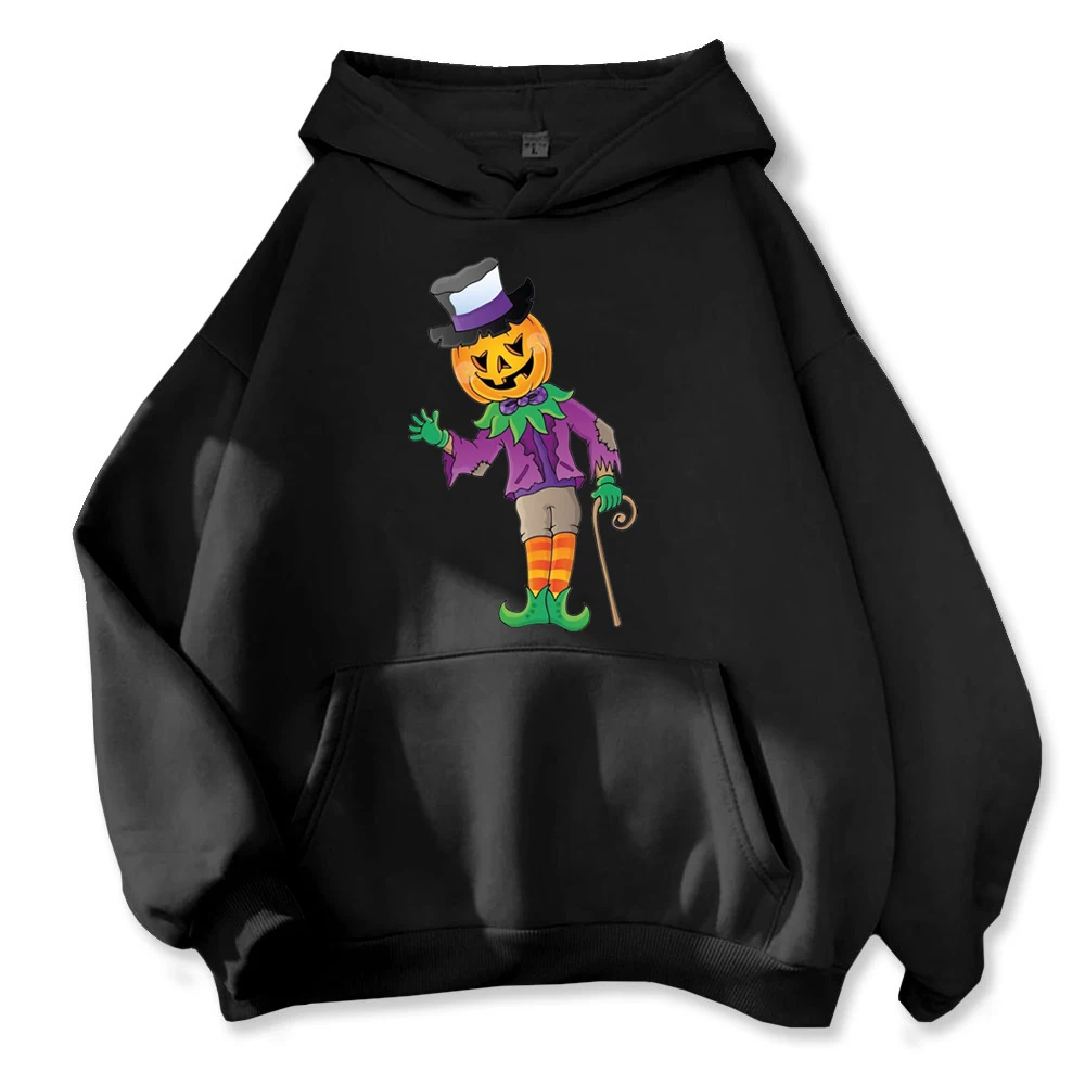 

Стильный костюм на Хэллоуин, толстовка с капюшоном в виде тыквы, осенняя уличная одежда унисекс, топы, толстовка с аниме