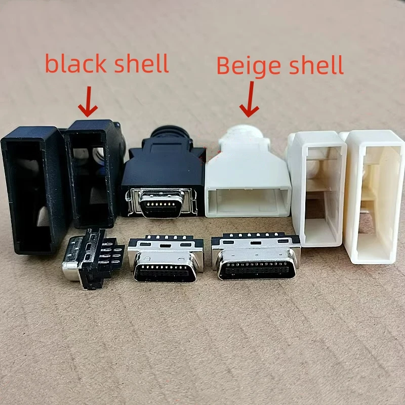 10PCS Scsi Connector 14p 20p 26 36p 50pin Mdr Male Cn Solder Plug Kit Shield For Servo Motor Drive Type