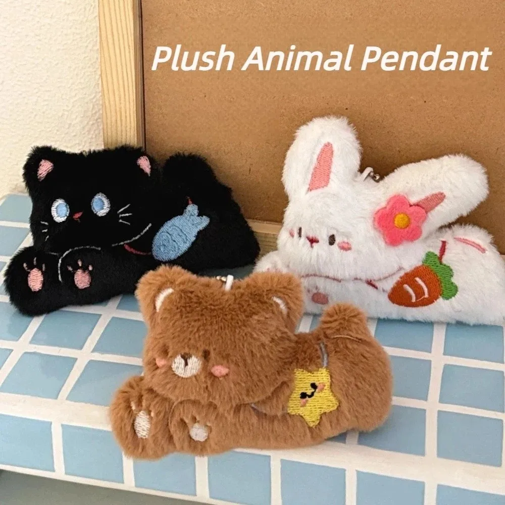 

Cute Cat Plush Animal Pendant Rabbit Exquisite Versatile Backpack Keychain Bear Lightweight Doll Keychain Decorative Pendant