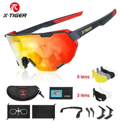 X-TIGER Cycling Sunglasses Mountain Bike Road Eyewear Cycling UV400 Goggles Bicycle Riding Outdoor Sports Glasses Hiking Goggles