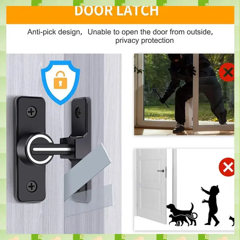 2025 1 قطعة قفل باب الحظيرة مضيئة 90 درجة الثقيلة بوابة مزلاج مناسبة للحديقة والمرآب (90 درجة) ، 1 قطعة قفل باب الحظيرة L #5