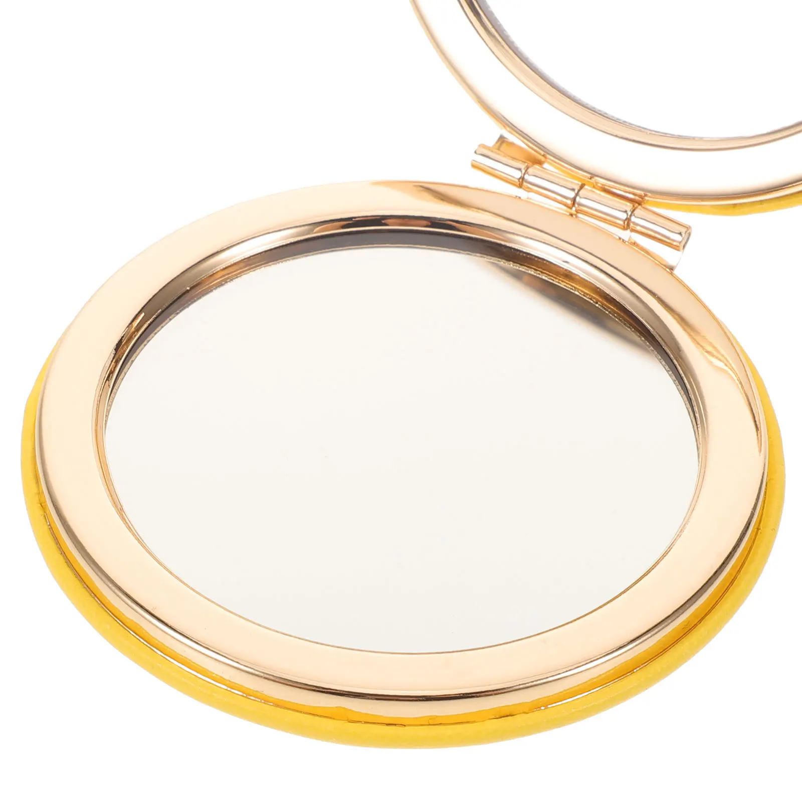 62 mm runder, faltbarer Make-up-Spiegel aus Metall, doppelseitig, kompakt, tragbar, für Reisen, Tasche, Geldbörse, Spiegel für Frauen, persönlich